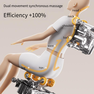 كرسي تدليك فاخر كبير الحجم رباعي الأبعاد للمنزل مع حركة مزدوجة للجسم بالكامل ومسار SL وخاصية انعدام الجاذبية وتصميم فاخر على شكل كابينة فضائية - Product Image 2