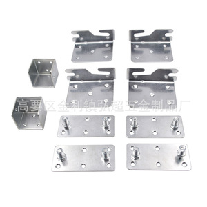 Charnière de meuble en fer à montage en surface HC-0012, ensemble durable avec placage en zinc blanc, pour usage domestique - Product Image 5