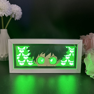 2024 nouveau Design veilleuse bureau sculpté mon héros Anime figurine démon tueur <span class=keywords><strong>Dragon</strong></span> boules tronçonneuse homme lampes en papier rvb - Product Image 3