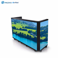 Panneau LED pliable P3.91, barre d'affichage pour table de DJ, stand d'accueil, écran LED extérieur pliable sur mesure de 2 m, adapté aux bars