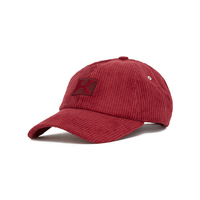 Gorra deportiva de pana en blanco al por mayor, gorra de béisbol bordada con logotipo personalizado a la moda