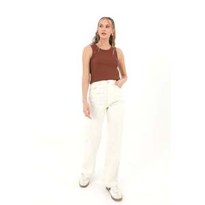 Jeans in <span class=keywords><strong>Denim</strong></span> da Donna - 31876PNT - <span class=keywords><strong>ECRU</strong></span> - Product Image 1