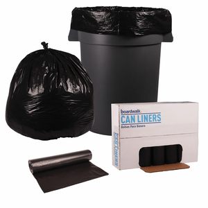 Sacs poubelles domestiques Boardwalk 45 gal en polyéthylène basse densité 1,2 mil 40''x46'' noirs 10 sacs/rouleau 10 rouleaux/carton - Product Image 3