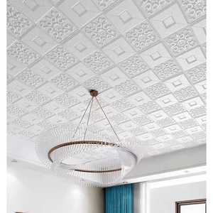 3D Self Adhesive Ceiling Tiles XPE Foam Waterproof Wall Stickers Square Pattern Home Decoration - Product Image 1