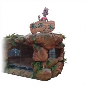Décorations de parcs d'attractions de luxe en GRC sculpté, roches paysagères en fibre de verre personnalisées pour la décoration des parcs à thème - Product Image 1