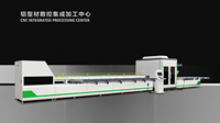 Centre de traitement des profilés de fenêtres et de portes, machine de fabrication de fenêtres et de portes, centre de perçage, fraisage et sciage au laser pour l'aluminium