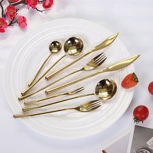 Couteau à Steak Or Argent Cuillère à Dessert Fourchette Cuillère en Acier Inoxydable 304 Couverts Polis Miroir Ustensile Vaisselle Passe au Lave-Vaisselle - Product Image 2