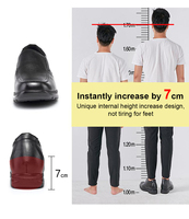 Vente en gros de chaussures décontractées en cuir véritable pour hommes Hauteur de 2.8 pouces plus grande Augmentation de l'ascenseur caché Printemps Hiver Utilisation Semelle intérieure en caoutchouc