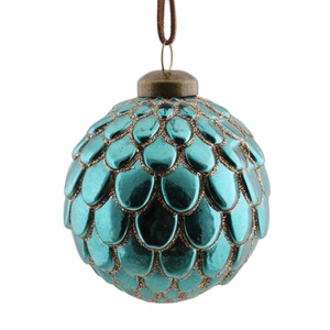 มาใหม่ที่สวยหรูสีเขียวสีขาวคริสมาสต์ลูกแก้วเครื่องประดับย้อนยุคสำหรับต้นคริสต์มาสจี้ตกแต่ง - Product Image 1