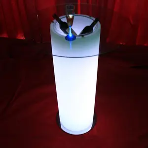 plastic party frosting finishing top glass led ice bucket table