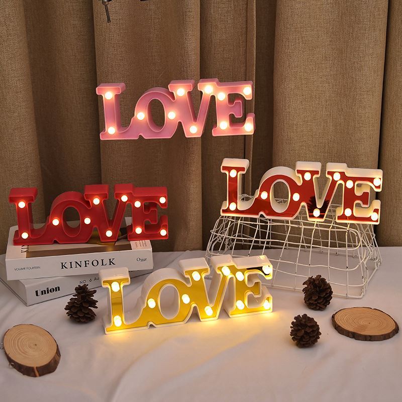 Kanlong Valentine's Day LOVE Shape Led Neon Lights for Wedding Decoration