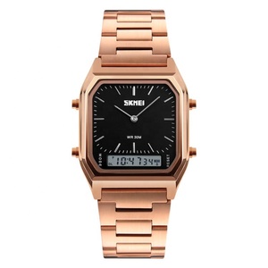 Orologio moderno Skmei 1220 in acciaio argento con orologio da polso digitale al quarzo con Logo personalizzato da uomo di lusso - Product Image 6