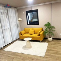 Maison préfabriquée en conteneur de 40 pieds à assembler rapidement, toit plat, extensible, avec salle de bain et cuisine pour ateliers