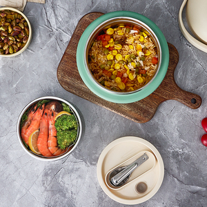 Hongjunda Minimalist 304 Stainless Steel High-Value Portable <b>Insulated</b> <b>Lunch</b> <b>Box</b> with Lid - Product Image 4