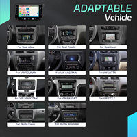 Autoradio Podofo 7 ''avec ventilateur de refroidissement 6 + 128G Autoradio Carplay GPS WiFi BT pour VW/PASSAT/SKODA/POLO/GOLF/SEAT/Tiguan Car Audio