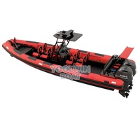 Bateau semi-rigide gonflable (RIB) de 800 cm, robuste, pour les missions de sauvetage SAR, coque en aluminium de qualité marine, pêche sportive, moteur hors-bord