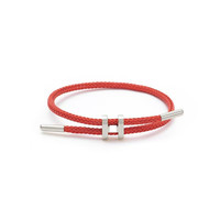 Bracelet en Acier Inoxydable en Gros, Bracelet Câble en Acier avec Lettre Initiale et Fermoir Argenté