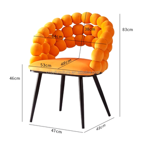 Sillón de Comedor con Patas de Metal Dorado, Tapizado en Tela de Terciopelo, para Interiores, Restaurante, Sala de Estar, Sofá - Product Image 2