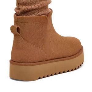Botas de nieve con calcetín de punto extraíble, otoño-invierno 2026, tacón alto, suela gruesa, doble par, antideslizantes, acolchadas, para mujer - Product Image 4