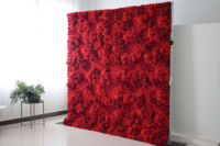 Rote Rosa Blumenwand Hintergrund Hochzeitsdekoration Rosen-Hintergrund Seiden-Kunstblumen Wanddekoration Blumenwand-Dekoration