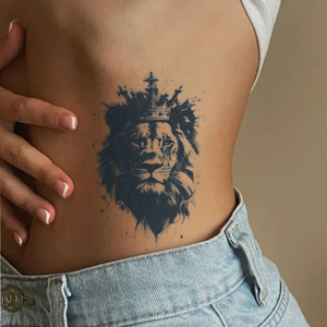 Leone tatuaggio temporaneo tatuaggio semipermanente impermeabile e Anti-sudore dura 2 settimane realistico tatuaggio Anti-attrito a base <span class=keywords><strong>di</strong></span> erbe - Product Image 2