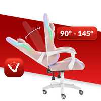 Fauteuil de Gaming LED RGB Rose pour Femme, Nouveau Modèle, Vente en Gros, Meilleure Vente, Fabrication OEM, Chaise de Bureau et de Domicile Colorée avec Lumières RGB pour Gamers