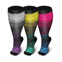 Bas de compression épaissis grande taille à haute élasticité pour l'exercice et le fitness, chaussettes de compression les plus vendues