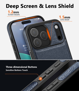 <span class=keywords><strong>Custodia</strong></span> di Lusso in Pelle <span class=keywords><strong>per</strong></span> <span class=keywords><strong>iPhone</strong></span> 17 Pro Max, Cover <span class=keywords><strong>per</strong></span> Cellulare in TPU PC <span class=keywords><strong>per</strong></span> <span class=keywords><strong>iPhone</strong></span> 17 LM036 - Product Image 3