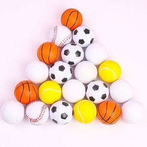 ของเล่นฟิดเจ็ตแบบกำหนดเอง - ลูกบอลคลายเครียดขนาดเล็กทำจากโฟม PU ขายดีที่สุด - ลูกฟุตบอล, บาสเก็ตบอล และรักบี้ขนาด 4 ซม. แบบทาสี - Product Image 4