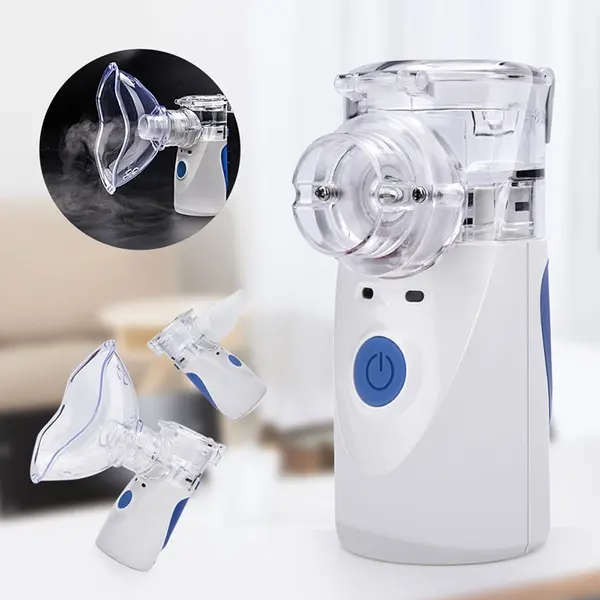 Inhalador de asma portátil ultrasónico, <span class=keywords><strong>dispositivo</strong></span> médico para el hogar, máquina nebulizadora de malla, precio barato