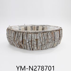 Cesta de Almacenamiento con Diseño de Madera Tallada a Mano, Económica, para Macetas - Product Image 4