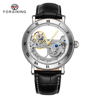 Montres automatiques mécaniques à cadran transparent ajouré pour hommes, fournisseur chinois Alibaba Forsining