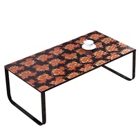 Nappe Florale RNPT en PVC Imprimée en 3D, Motif Fleur d'Oranger sur Fond Noir, Rectangulaire, Décorative pour Mariage, Hôtel, Banquet