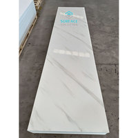 Plan de travail en pierre acrylique solide blanc durable pour la maison et l'hôtellerie