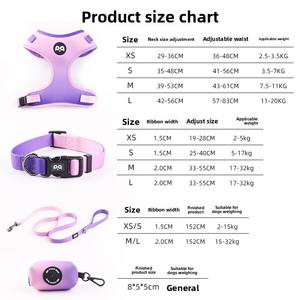 Ensemble laisse et <span class=keywords><strong>harnais</strong></span> pour <span class=keywords><strong>chien</strong></span>, motif imprimé, solide, non rétractable, style <span class=keywords><strong>harnais</strong></span> - Product Image 3