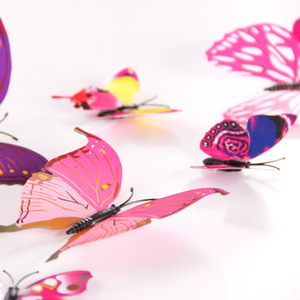 3D simulation Butterfly Stickers refrigerator stickers PVC plastic magnetic wall stickers interior decoration