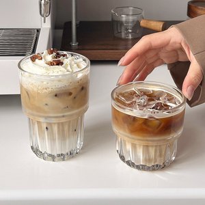 Ly thủy tinh tròn, có thể xếp chồng, dùng cho cà phê đá, cà phê Americano đá, Latte đá, nước ép, tráng miệng, kiểu Úc - Product Image 4