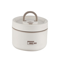 Lonchera Aislada Moderna y Minimalista, Paquete de 2, Contenedor Portátil para Alimentos con Tapa para Conservar el Calor, Ideal para la Oficina y la Escuela