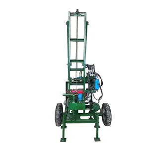 100m Deep Hydraulic Small Portable Borewell Borehole Rig Bore Water Well Drilling Machine with high quality