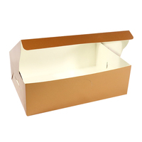 Recycle Ivory Board Food Boxes Cake Cookie Box Cake Packaging Box With Plastic Window