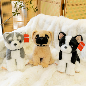 Đồ chơi thú nhồi bông thú cưng phổ biến bán trực tiếp từ nhà máy: Shai Pei, Schnauzer, Bulldog, mềm mại, dễ thương - Product Image 5