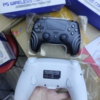 Manette sans fil OEM avec volant de jeu et moteur de vibration, bouton turbo, gyroscope six axes pour PC