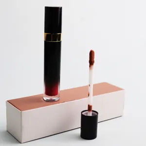 Custom Logo rose gold tube lipstick square matte red packaging OEM Factory