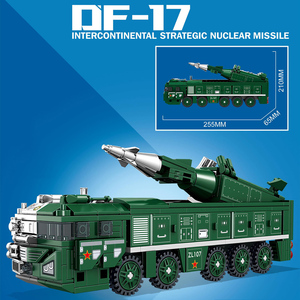 รถคอมแบตทหารของเล่นก่อสร้างขีปนาวุธนิวเคลียร์ปืนครกเซอร์รถบรรทุกอิฐกองทัพอากาศ465 + ชิ้น - Product Image 5