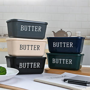 Boîte à beurre avec couvercle, récipient hermétique pour le stockage des aliments, pour beurre, condiments, couvercle transparent avec fenêtre, organisateur de cuisine pour gagner de la place - Product Image 1