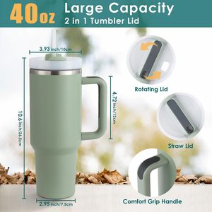 Mug isotherme moderne en acier inoxydable avec couvercle et paille, capacité 900 ml, isolation thermique 6-12 heures pour les voyages - Product Image 4