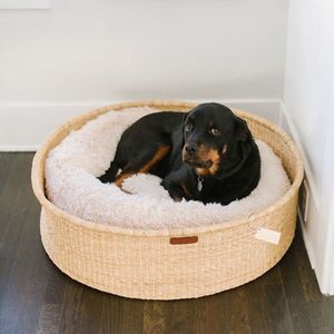 Camas para perros de mimbre al aire libre de lujo lindo lavado personalizado suave pequeña cama para mascotas para perro - Product Image 3