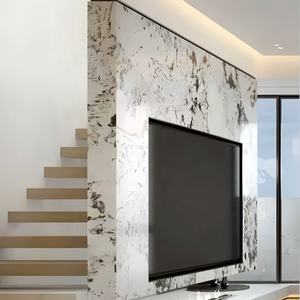 Vendita calda della fabbrica della Cina Pandora Onyx marmo TV unità di parete pietra naturale sfondo in salotto granito lucido per ville - Product Image 3