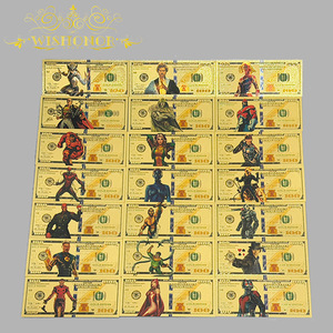 21 Model Uang Kertas Peringatan Pahlawan Super Amerika Berlapis Emas 24K untuk Koleksi - Product Image 1