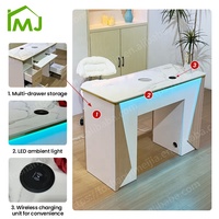 Station De Salon Professionnelle En Bois Mesas De Manicura Bureau Table À Ongles Avec Collecteur De Poussière